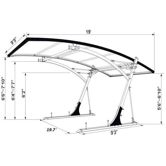 Plan d’un carport métallique conçu sur mesure