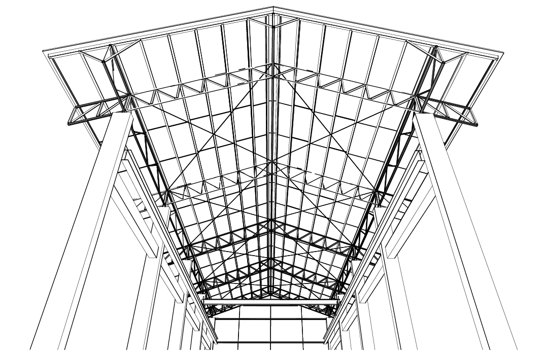 Dessin de conception d’une structure métallique SCMi Caubet